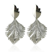 New Jewelry Personality Exaggerated Leaf Earrings Retro Metal Leaf Earrings