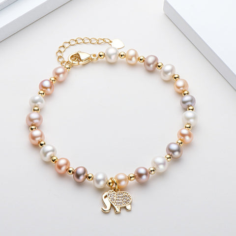 Small Design LuxuryaAnd Premium 14K Gold Wrapped Pearl Bracelet Womens Natural Freshwater Pearl Jewelry