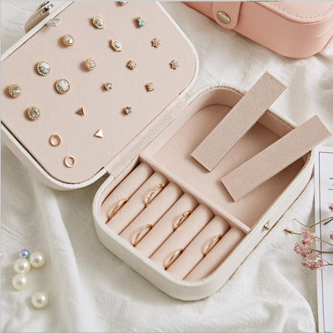 Jewelry Box Makeup Organizers Jewelry Casket Storage Acessorios Box Travel Small Collection Case Woman Necklace Earrings Rings