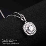 Jewelry Fashion Full Diamond Pendant Necklace Popular Zircon Plated Gold Jewelry